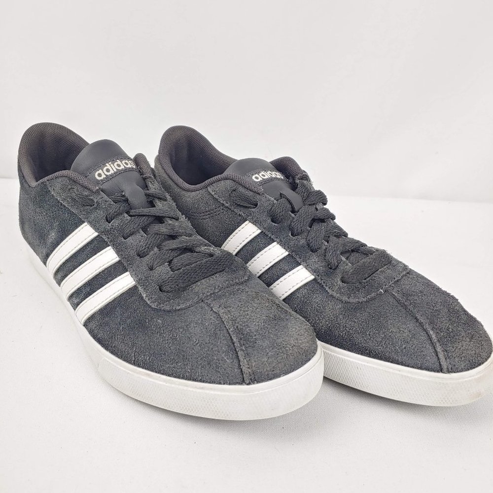 Adidas Womens Neo Courtset AQ0258 Grey White Suede